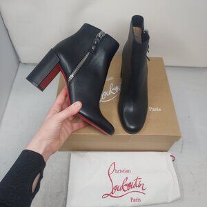 Christian Louboutin Black Ziptotal Black Ankle Boot